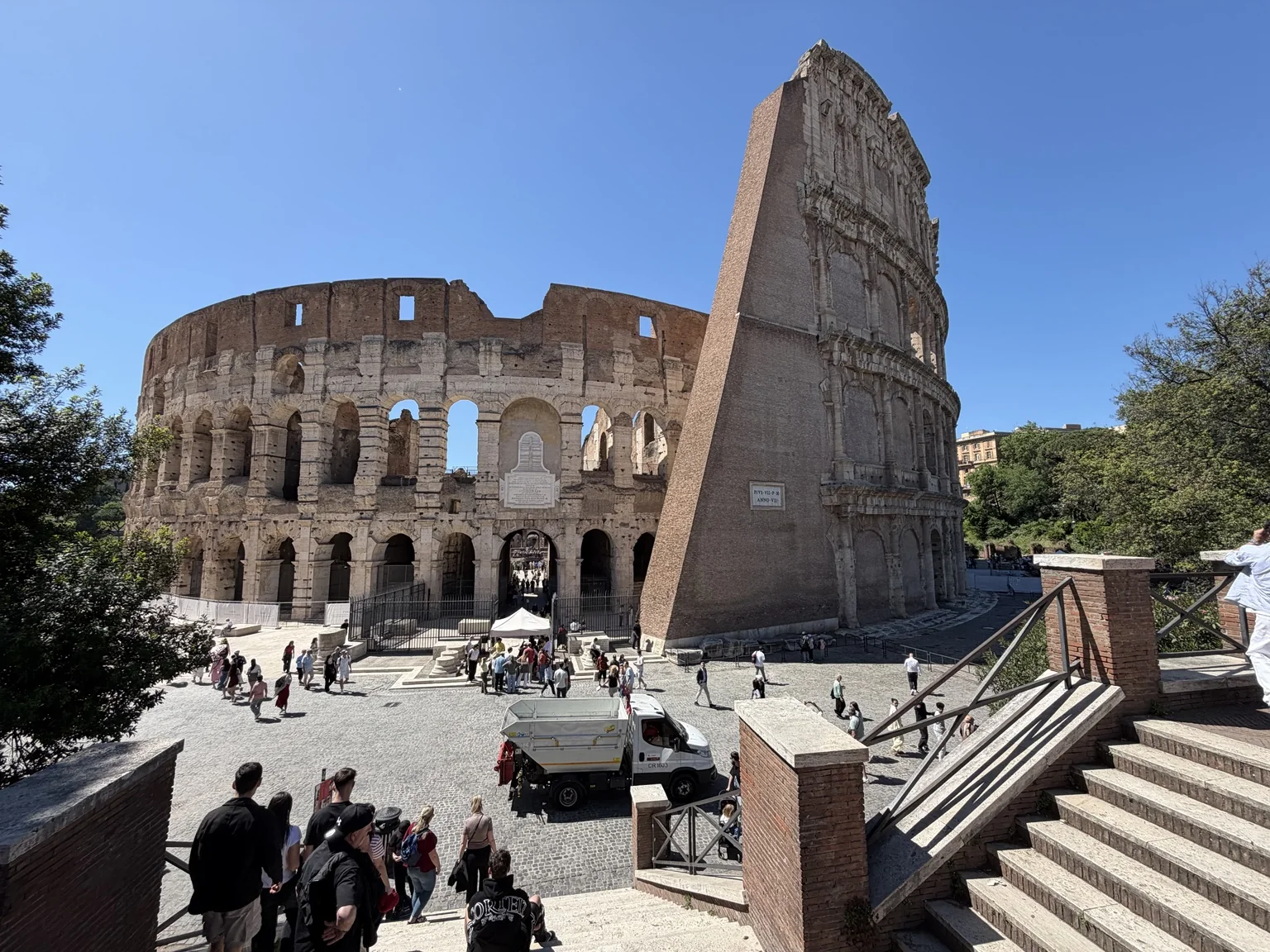View of the Colosseum in Rome